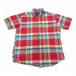 Vintage Wrangler 20X Shirt Adult EXTRA LARGE Red Plaid Chambray Cowboy Y2K